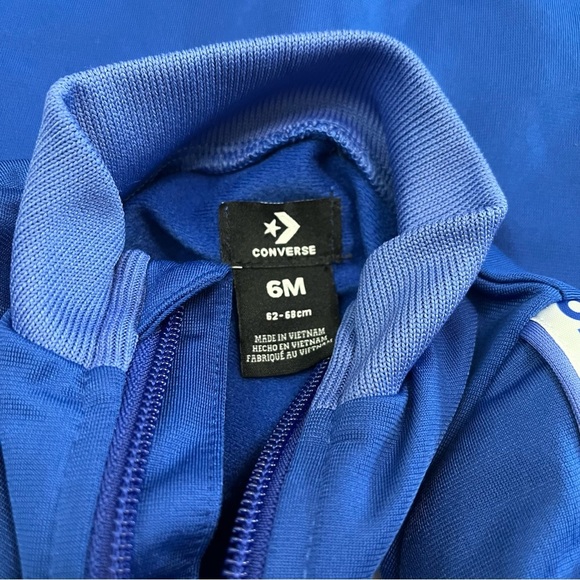 Converse Blue One Piece Coverall Body Suit Boys Size 6M - Picture 7 of 7